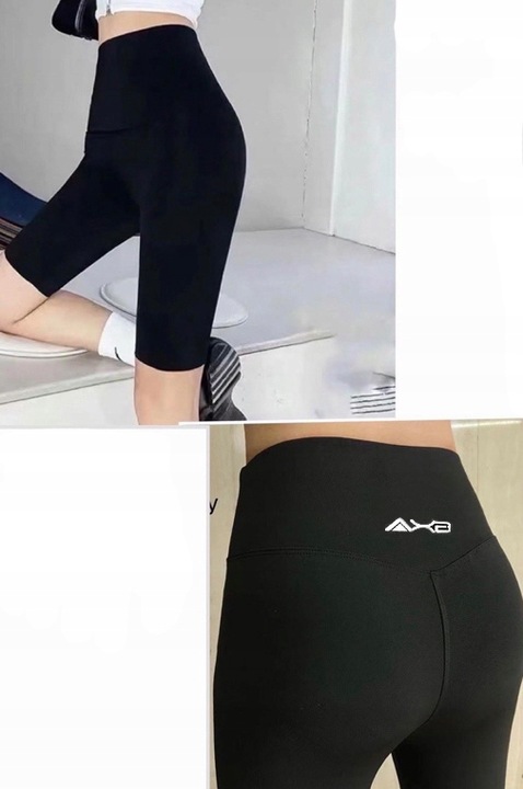 LEGGINSY Getry Fitness KOLARKI KRYJĄCE FIT S/M
