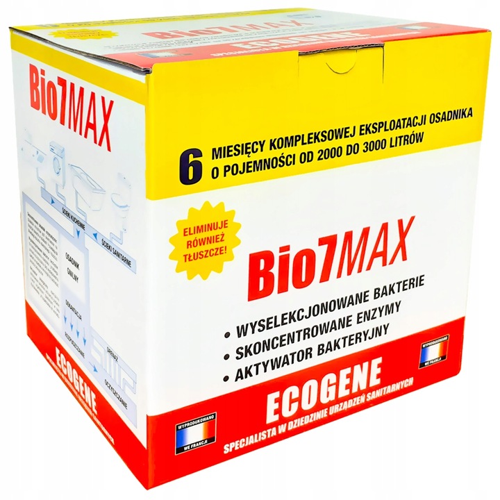 Bio 7 MAX 1kg BAKTERIE do oczyszczalni 6 miesięcy | BAKTERIE BIO7 MAX