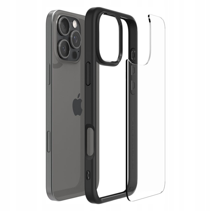 Etui + Szkło do iPhone 16 Pro, Spigen Ultra Hybrid, mocne, case, cover