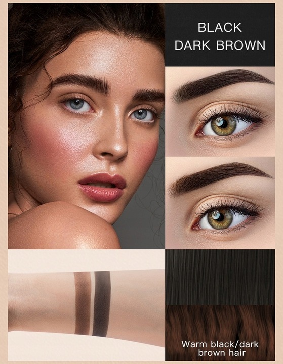 STEMPEL DO BRWI POMADA BRĄZOWY CZARNY 2 KOLORY NR1