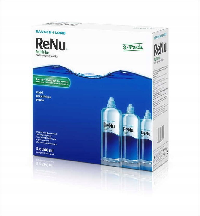 Płyn Do Soczewek RENU MULTIPLUS 3 x 360 ml