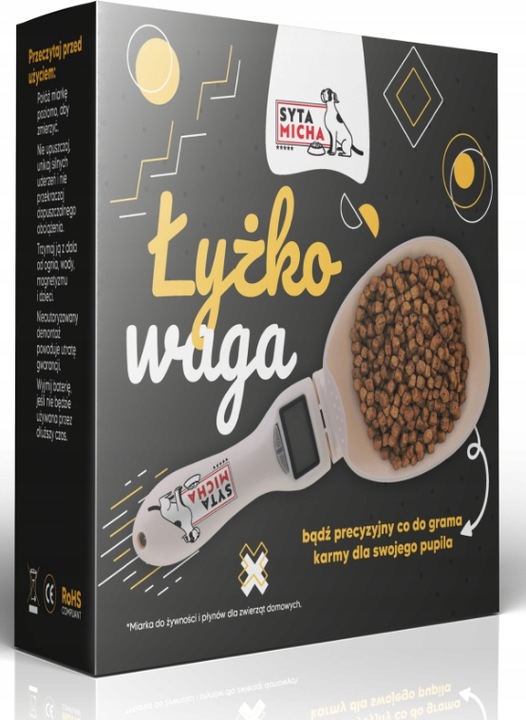 Syta micha Łyżko Waga do ważenia karmy z wyświetlaczem