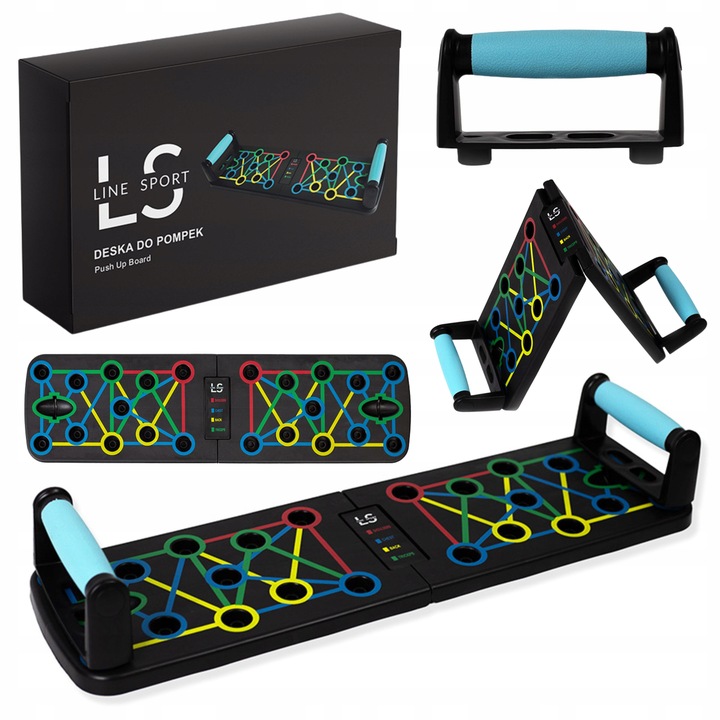 DESKA DO POMPEK WIELOFUNKCYJNA SOLIDNA TRENING SIŁA LINESPORT WSZECHSTRONNA