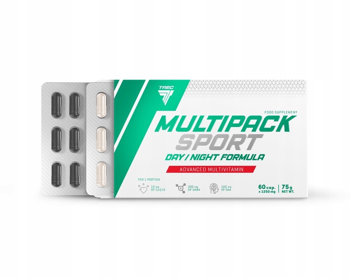 WITAMINY I MINERAŁY DLA SPORTOWCÓW Trec Multipack Sport Day/Night 60 kaps