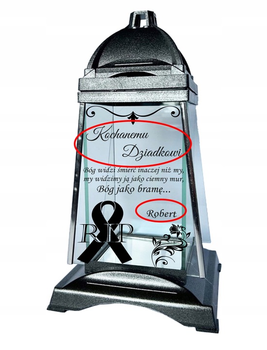 Prezent ZNICZ KAPLICZKA Na Grób dla Babci DZIADKA Dziadków z grawerem