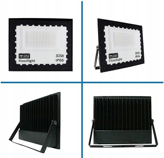 HALOGEN LED 30W NAŚWIETLACZ SLIM ZEWNĘTRZNY ROBOCZY OSZCZĘDNY DO MAGAZYNU