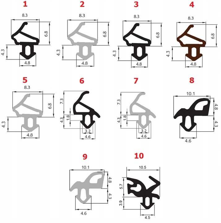 10mb S-1127 SZARA Uszczelki Okienne Uszczelka Okienna Do Okna Okien