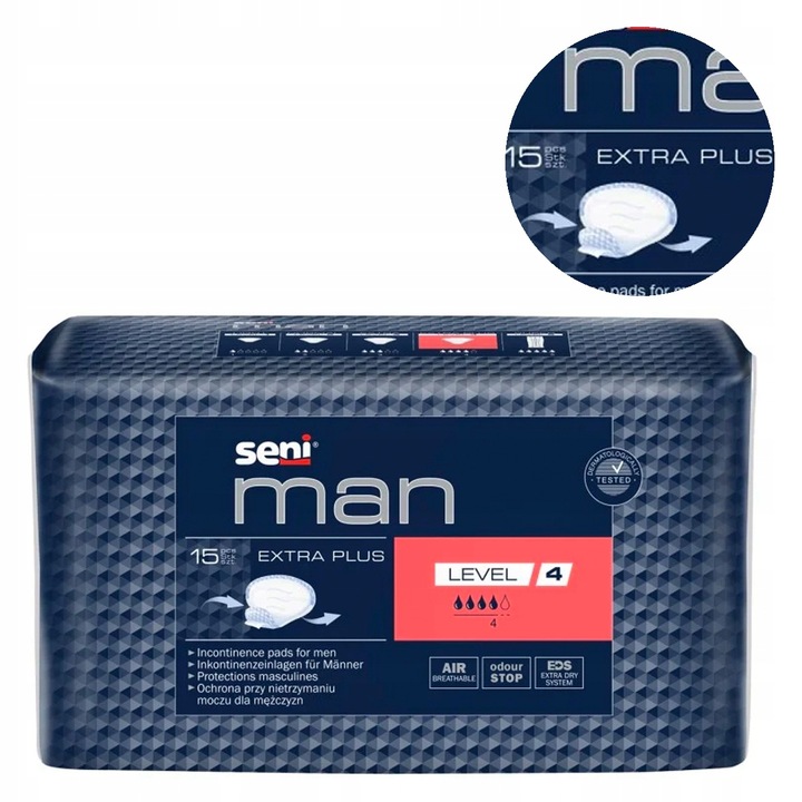 Seni Man Extra Plus Level 4 wkładki urologiczne 15