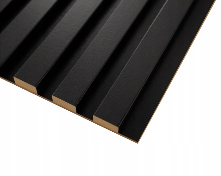 Lamele ścienne na płycie HDF - 275 cm x 40,5 cm - CZARNY 905