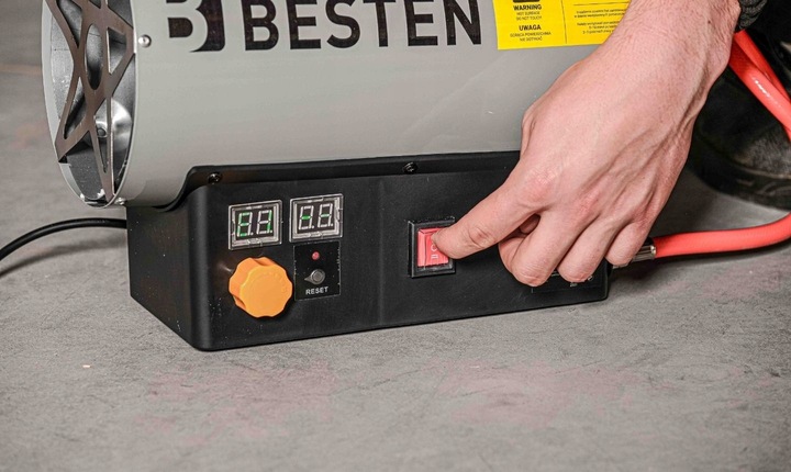 Nagrzewnica Gazowa Automatyczna Na Butlę Dmuchawa Termostat 25KW + Reduktor