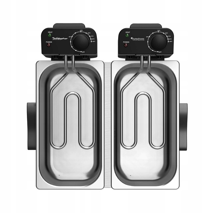 TRADYCYJNA FRYTOWNICA FRYTKOWNICA OLEJOWA PODWÓJNA 3600W 2x3L