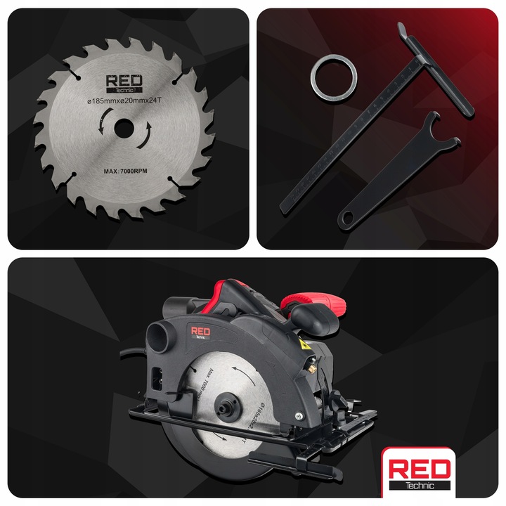 PIŁA TARCZOWA PILARKA RĘCZNA DO DREWNA Z LASEREM 2250W PRZECINARKA 185