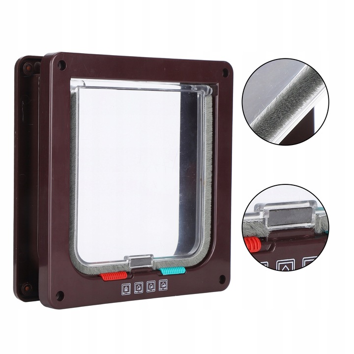 DRZWICZKI DLA PSA KOTA DRZWI WAHADŁOWE KLAPA DUŻA BRĄZ L