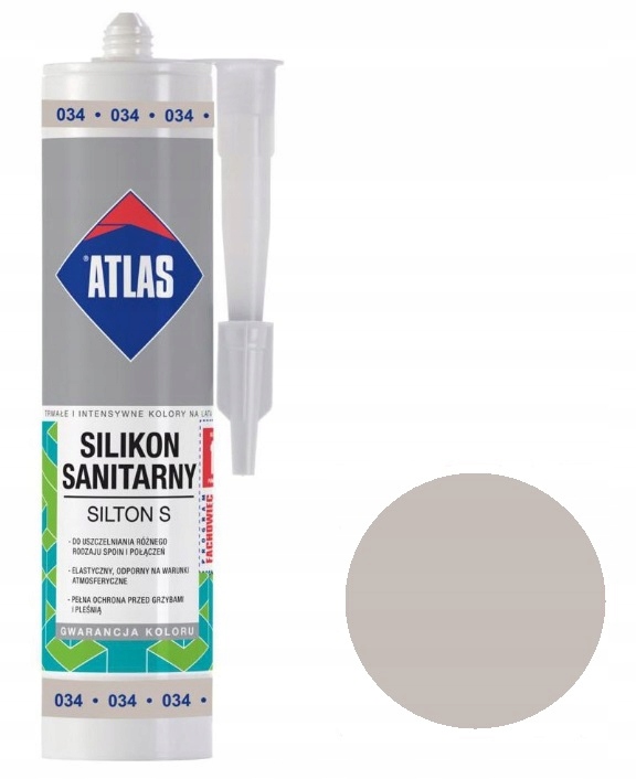 ATLAS SILIKON SILTON S 280ml - 034 JASNOSZARY