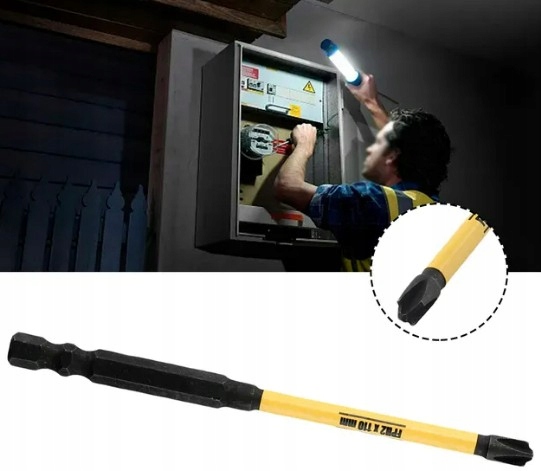 Super Bity Zestaw BITÓW Dla Elektryka Długie Udarowe Komplet FPH 3szt