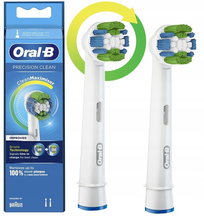 2x ORYGINALNA KOŃCÓWKA BRAUN ORAL-B PRECISION CLEAN MAXIMIZER