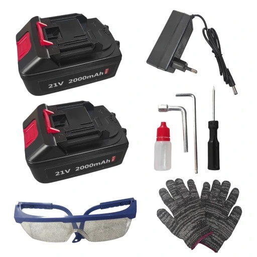 NOŻYCE DO ŻYWOPŁOTU AKUMULATOROWE NA BATERIE 2x BATERIA 21V + ZESTAW XXL