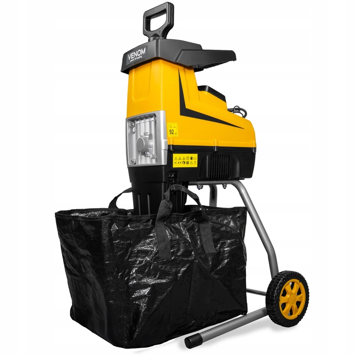 ELEKTRYCZNY ROZDRABNIACZ VENOM RĘBAK DO GAŁĘZI PRO MOCNY SILNIK 2X