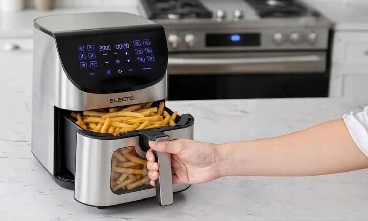 FRYTKOWNICA BEZTŁUSZCZOWA AIR FRYER 8L DUŻA FRYTOWNICA 2000W 14