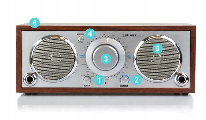 radio w stylu RETRO sieciowe First Austria