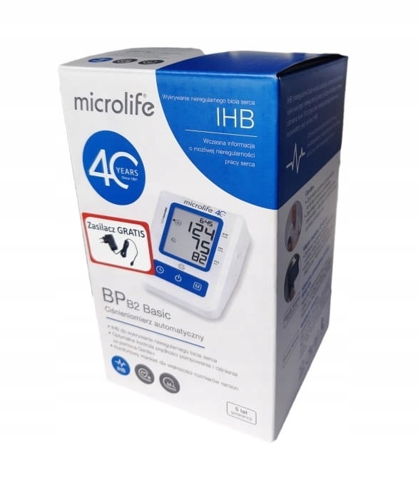 CIŚNIENIOMIERZ NARAMIENNY MICROLIFE BP B2 ARYTMIA + ZASILACZ + MANKIET M-L