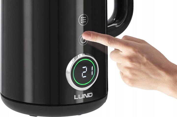 CZAJNIK ELEKTRYCZNY LUND 2200W 1,7L CZARNY Z REGULACJĄ TEMPERATURY