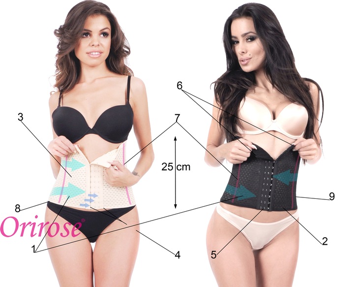 Orirose wysoki PAS mocno WYSZCZUPLAJĄCY modelujący brzuch z regulacją SIZE+