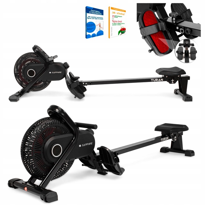 WIOŚLARZ TRENINGOWY powietrzny magnetyczny domowy siłownia składany 150kg