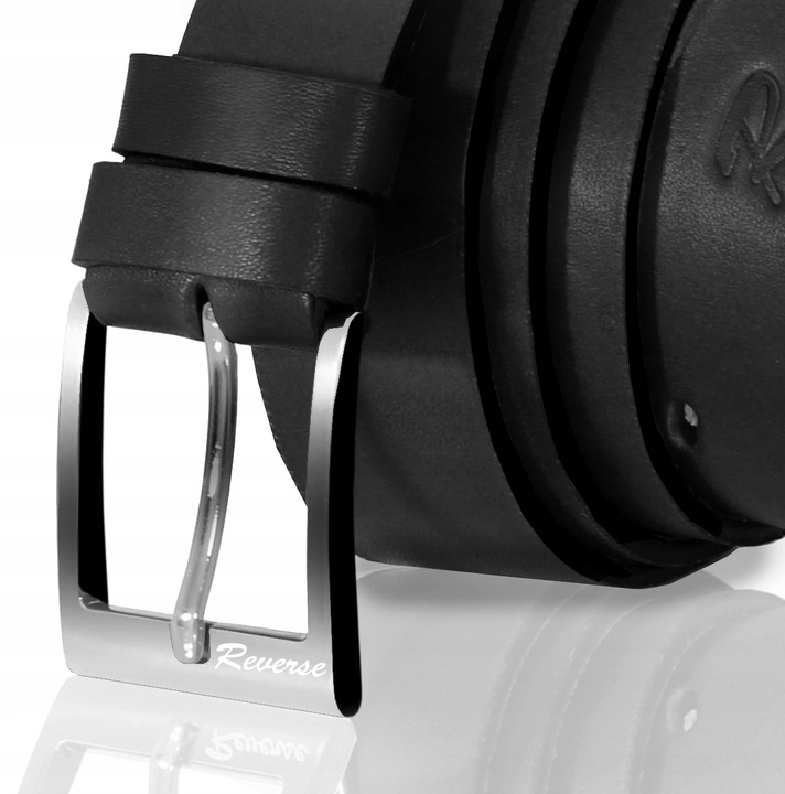 REVERSE Pasek męski SKÓRZANY pas do spodni CZR 110