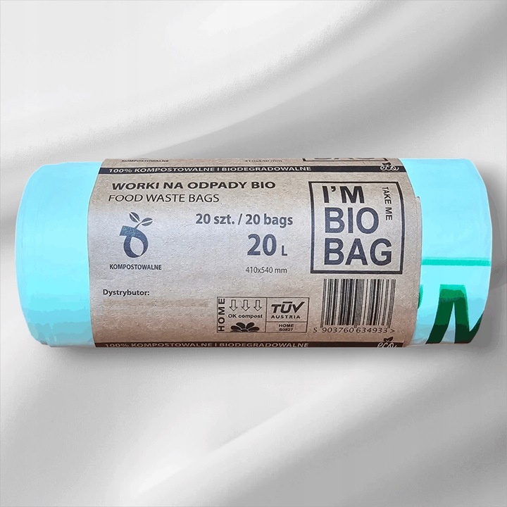WORKI NA ODPADY BIO KOMPOSTOWALNE BIODEGRADOWALNE 20L 100szt