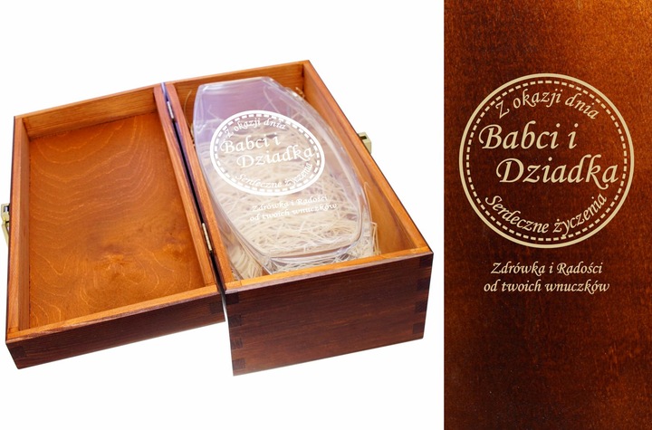 Wazon na kwiaty w pudełku z grawerem Prezent Dzień nauczyciela,