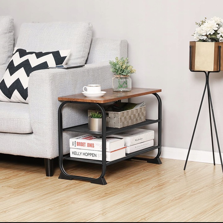 Szafka na Buty Półka Regał Metalowy z Siedziskiem Industrialny Na