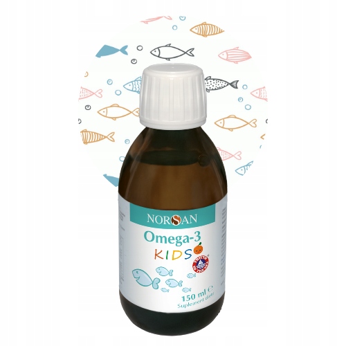 NORSAN OMEGA-3 FISK KIDS OLEJ DLA DZIECI POMARAŃCZOWY + WITAMINA E 150 ml