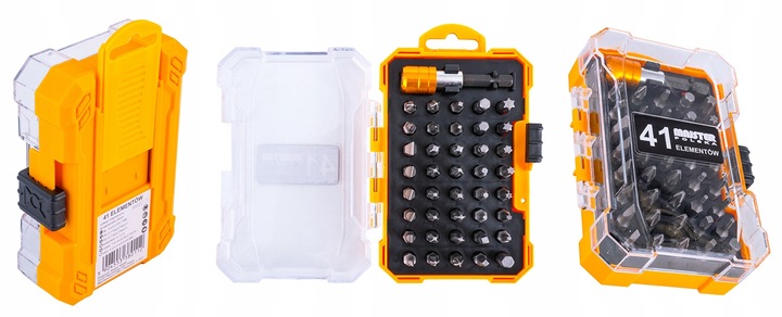 ZESTAW BITÓW KOŃCÓWEK WKRĘTARKI 41 EL. WALIZKA MP0304