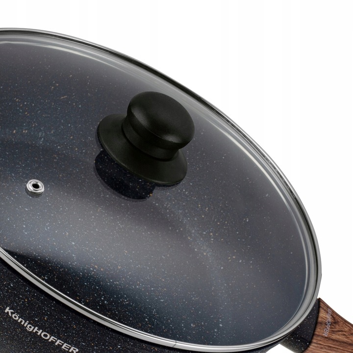 PATELNIA GŁĘBOKA POKRYWKA Granitowa Marmurowa KonigHOFFER Pescado 28 cm