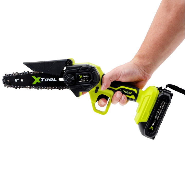 PIŁA AKUMULATOROWA ŁAŃCUCHOWA DO GAŁĘZI PILARKA RĘCZNA 6" 2x AKU