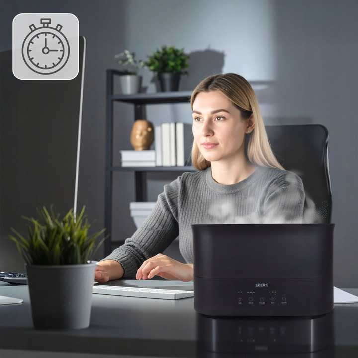 Nawilżacz powietrza EBERG LUMO 2,2l aromaterapia kominek 3D efekt