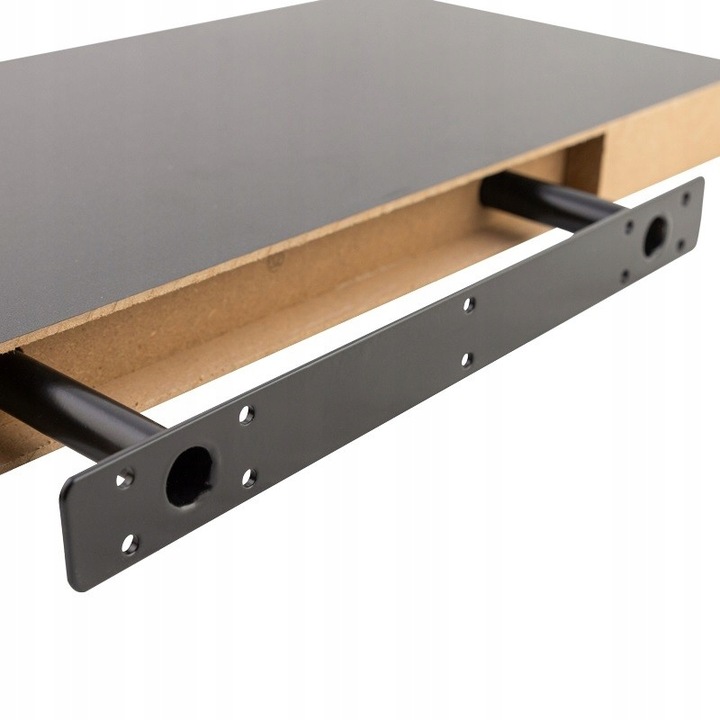 Półka ścienna samowisząca - FS - 60x23 cm - Czarny