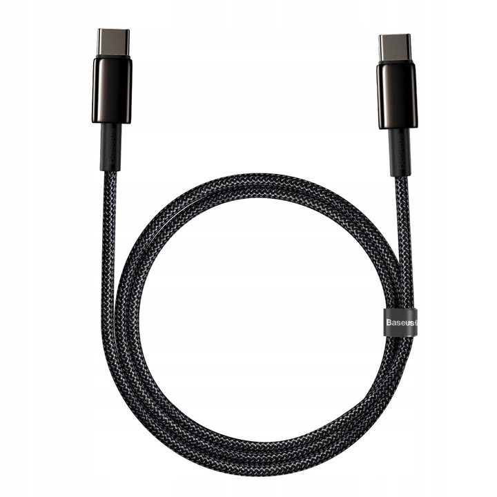 BASEUS KABEL USB-C TYPE-C SZYBKIE ŁADOWANIE PRZEWÓD 100W PD 5A QC 4.0 1M
