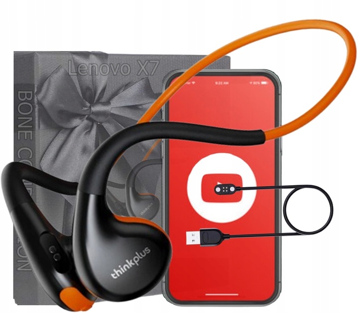 Słuchawki bezprzewodowe z przewodnictwem kostnym Lenovo X7