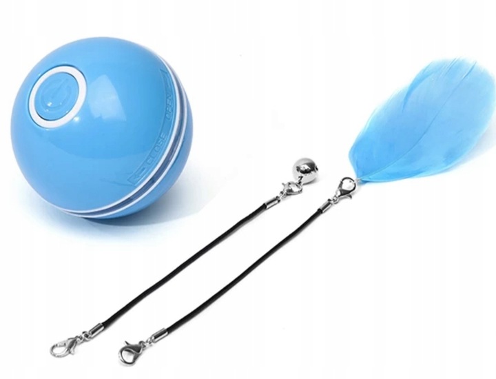 INTERAKTYWNA ZABAWKA PIŁKA DLA KOTA + DODATKI