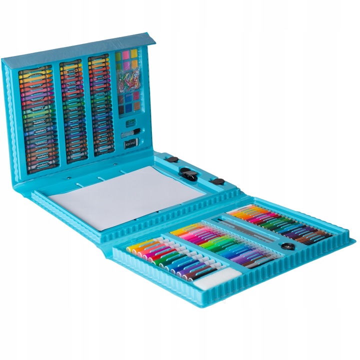 ZESTAW DO MALOWANIA RYSOWANIA ARTYSTYCZNY WALIZKA Niebieska DZIECI PREZENT