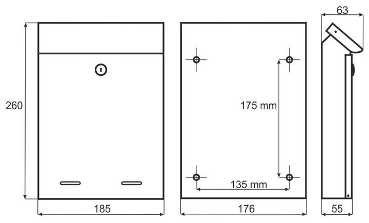 Skrzynka na listy pocztowa YORK - nr domu, - NAPIS