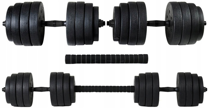 REGULOWANE HANTLE 40 KG ZESTAW HANTLI 2X20 KG Z FUNKCJĄ SZTANGI