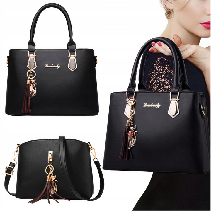 DAMSKA TOREBKA 2w1 SKÓRZANA NA PASKU DLA KOBIET PREZENT DO PRACY