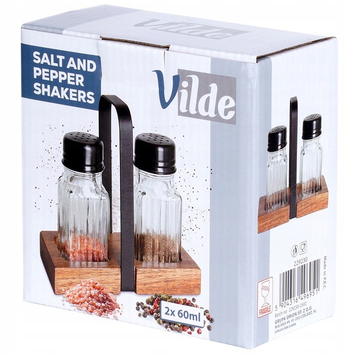 Przyprawnik SOLNICZKA PIEPRZNICZKA zestaw pojemniki do soli pieprzu