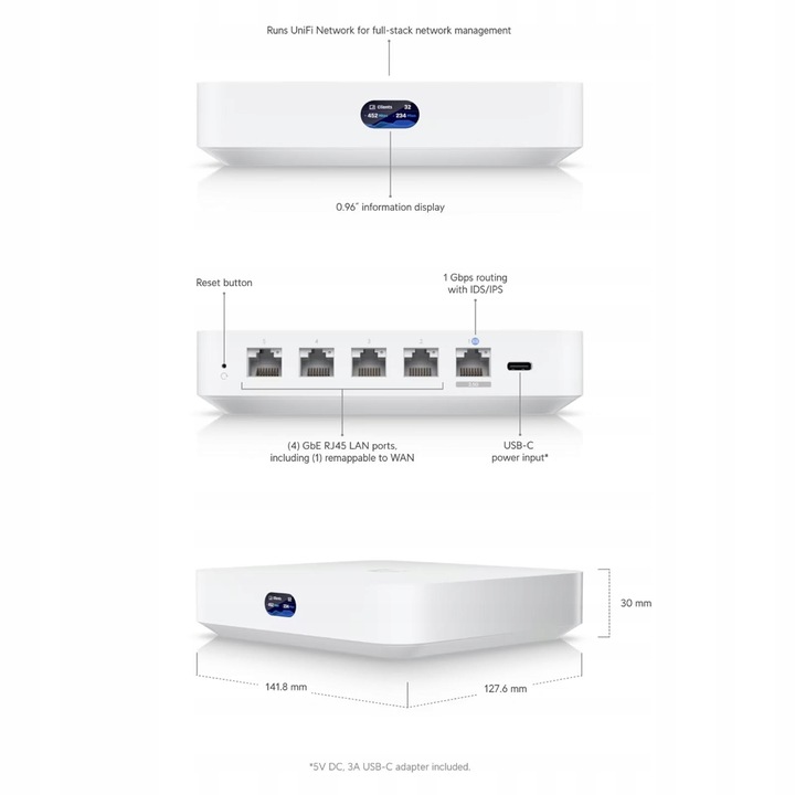 Router Ubiquiti UniFi Cloud Gateway Ultra UCG-Ultra-EU