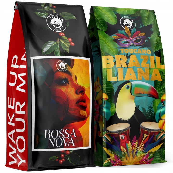 Kawa ziarnista 1kg x2 Bossa Nova + Toucano 100% Arabica +GRATIS
