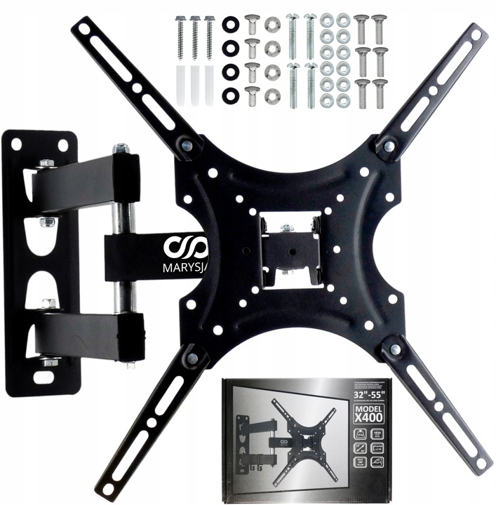 UCHWYT DO TELEWIZORA 32-55" WIESZAK UNIWERSALNY REGULOWANY DO KAMPERÓW
