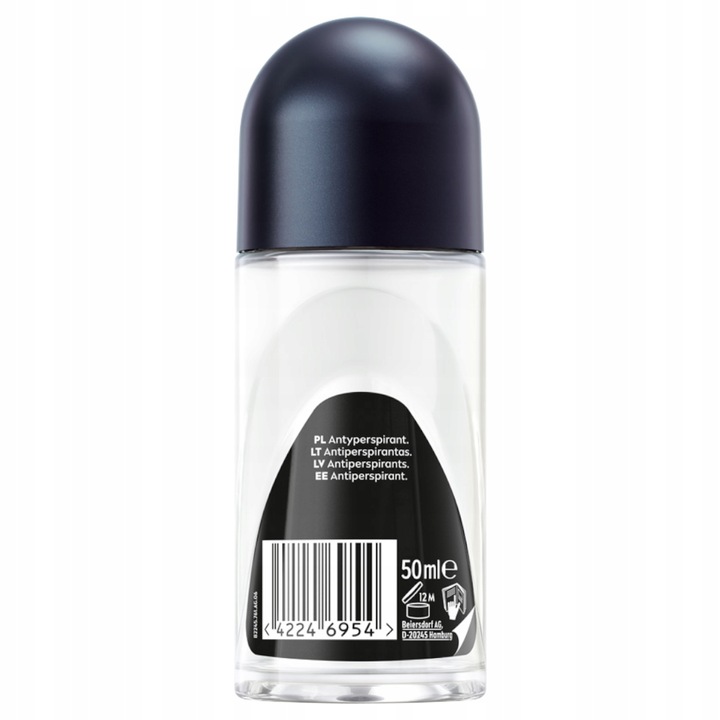 4 x NIVEA MEN Black&White Invisible Original Antyperspirant Roll On, 50 ml